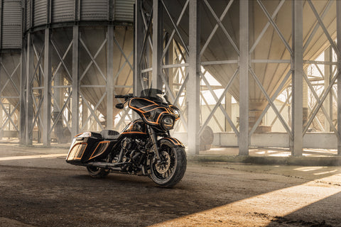 Extended Stretched Gas Tank and Side Cover Touring Kit 2014-2023 "Flow2"