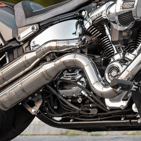 J&H Doctor Gangster Headers Polished Welded E4