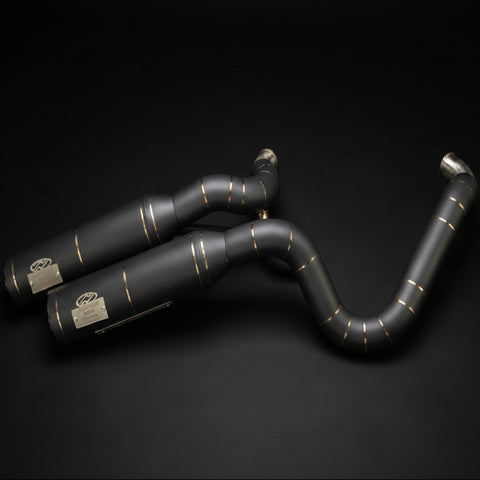 J&H Doctor Gangster Exhaust System Cerakote Black Welded E4