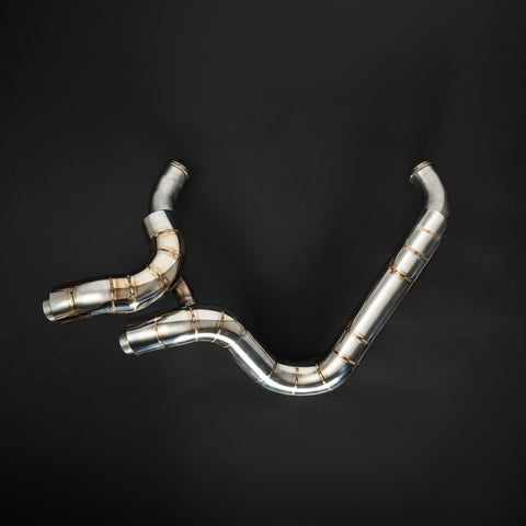 J&H Doctor Gangster Headers Polished Welded E4