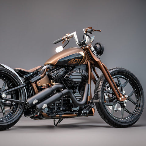 J&H Doctor Gangster Exhaust System Wrinkle Black E4