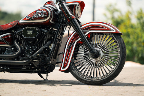 "El Cabron" Chicano style Front Fender for 23" Wheel Softail 2000-2017