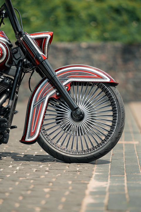 "El Cabron" Chicano style Front Fender for 23" Wheel Softail 2000-2017