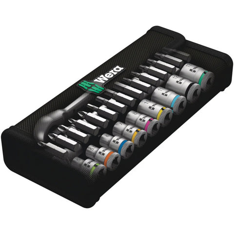Mini Wera Zyklop Ratchet Switch kit 28 pcs. 1/4" drive - US Sizes