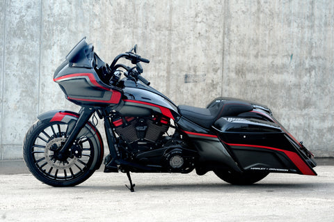 "Black Series" Clutch Cover for Harley Davidson Touring 2017 up Transparent