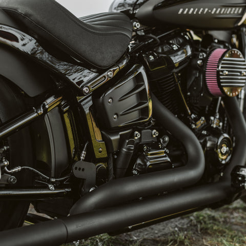 2025-2026 M8 Softail Side Covers "Avenger" For Shock Absorber Without Preload Adjustment Knob