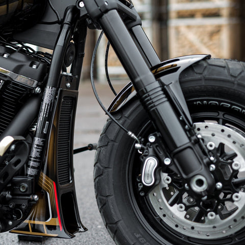 Custom Front Fender "Aggressor" 2018-2025 Softail M8 Fat Bob FXFB FXFBS