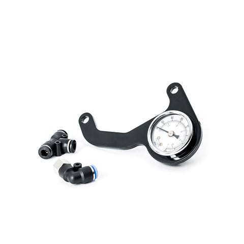 "Milwaukee-Eight" Rocker Box Mounted Air Ride Pressure Gauge Kit