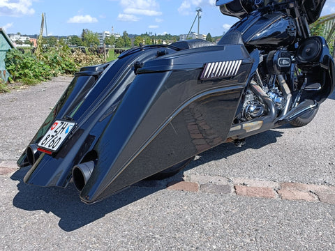 Magnus Stretched Saddlebags w/o Lids for Harley Davidson Touring 1993-2013 models