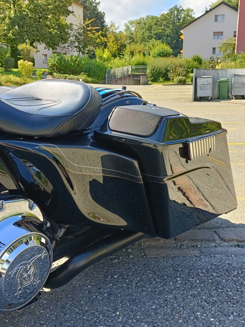 Magnus Stretched Saddlebags w/o Lids for Harley Davidson Touring 1993-2013 models