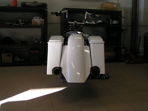 Bolt on Type Stretched Rear Fender for Harley Davidson touring models from 2009 to 2013