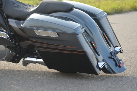 T&S 4" Stretched Saddlebags w/o Lids For Harley Davidson Touring 2014 up models