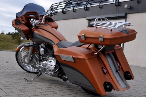 Rocca 5" Stretched Saddlebags w/o Lids for Harley Davidson Touring 1998-2013 models