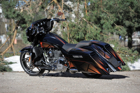 Set of stretched fender and saddlebags Magnus for Harley Davidson Touring 2014 up