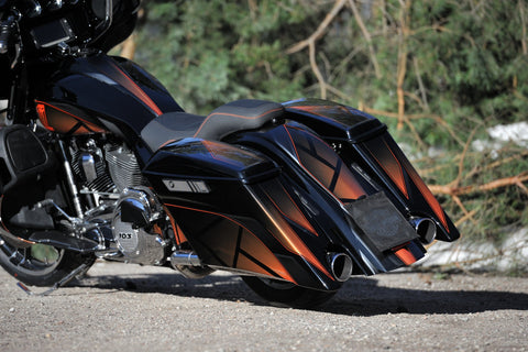 Set of stretched fender and saddlebags Magnus for Harley Davidson Touring 2014 up
