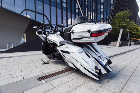 Set of stretched fender and saddlebags Magnus for Harley Davidson Touring 2014 up