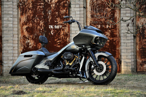 Bolt on Radiator Cover for Harley Davidson Touring wit LED lights