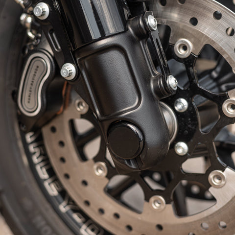 2018-2025 Softail M8 Front Axle Cover Set For Upside-Down / Inverted Fork Assemblies
