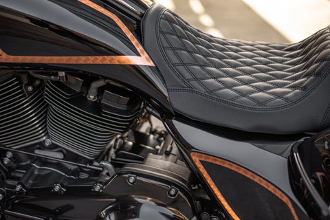 Extended Stretched Gas Tank and Side Cover Touring Kit 2014-2023 "Flow2"
