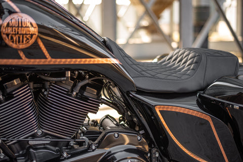 Extended Stretched Gas Tank and Side Cover Touring Kit 2014-2023 "Flow2"