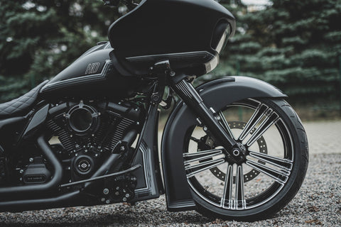 Front Fender Kit For 21X5.5" "Bulldog" Fat Tire Wheels Touring 2014-2023