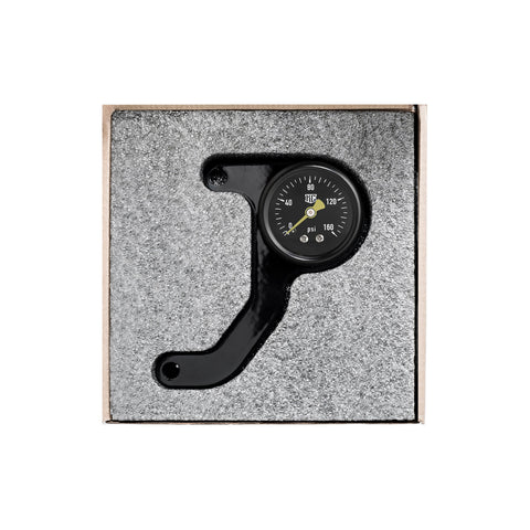 "Milwaukee-Eight" Rocker Box Mounted BLACK Air Ride Pressure Gauge Kit