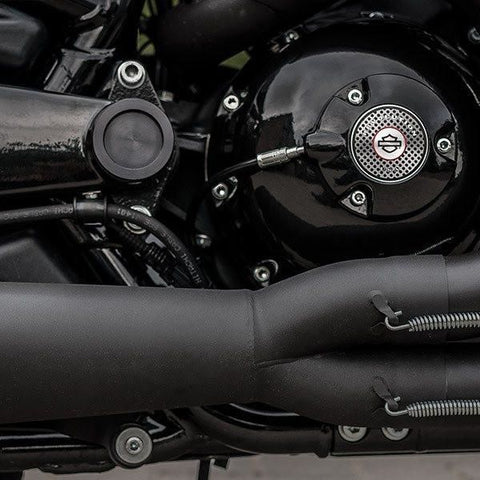 All V-Rod Swingarm Pivot Cover Kit Black Anodized