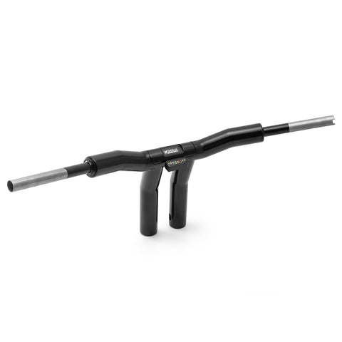 "Back Saver" Raked T-Bar Mega Handlebars (With Stealth View Speedometer Option)
