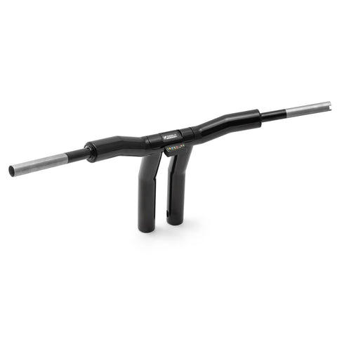 "Back Saver" Raked T-Bar Mega Handlebars (With Stealth View Speedometer Option)