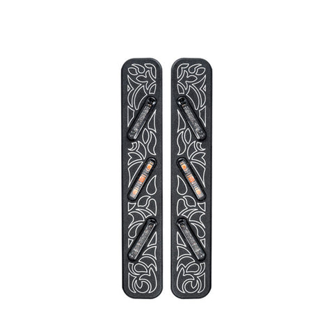 3 in 1 "Tribal" Rear LED Tail Lights and Turn Signals Set