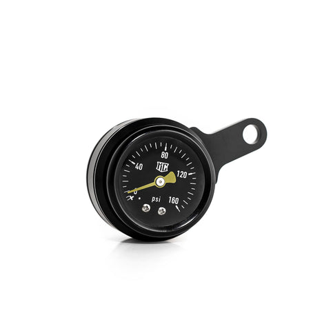 "Milwaukee-Eight" Rocker Box Mounted Air Ride Black Pressure Gauge Kit